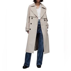 All Saints Cream Trench Coat